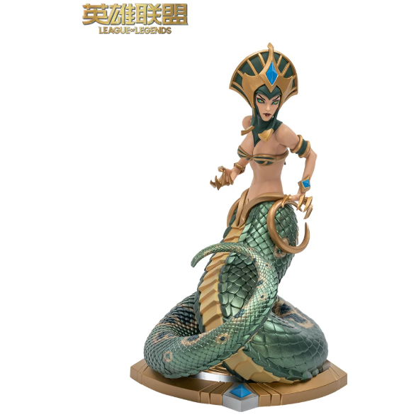 英雄联盟LOL魔蛇之拥 卡西奥佩娅 中型雕塑人偶摆件蛇女雕塑手办
