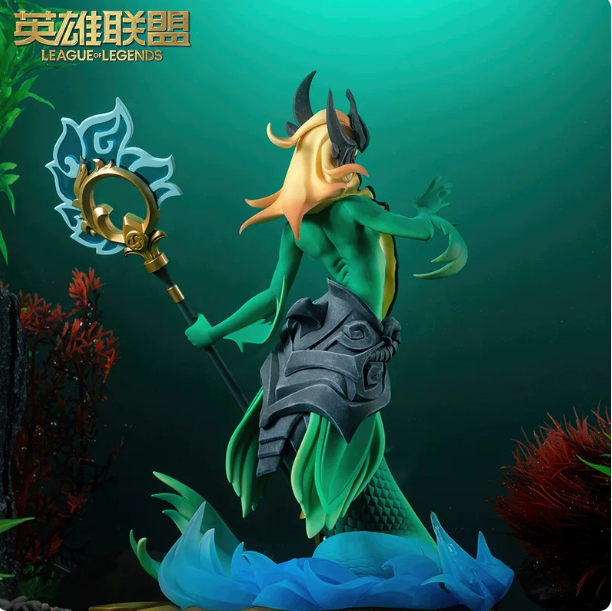 英雄联盟LOL唤潮鲛姬娜美中型雕塑人偶摆件游戏周边